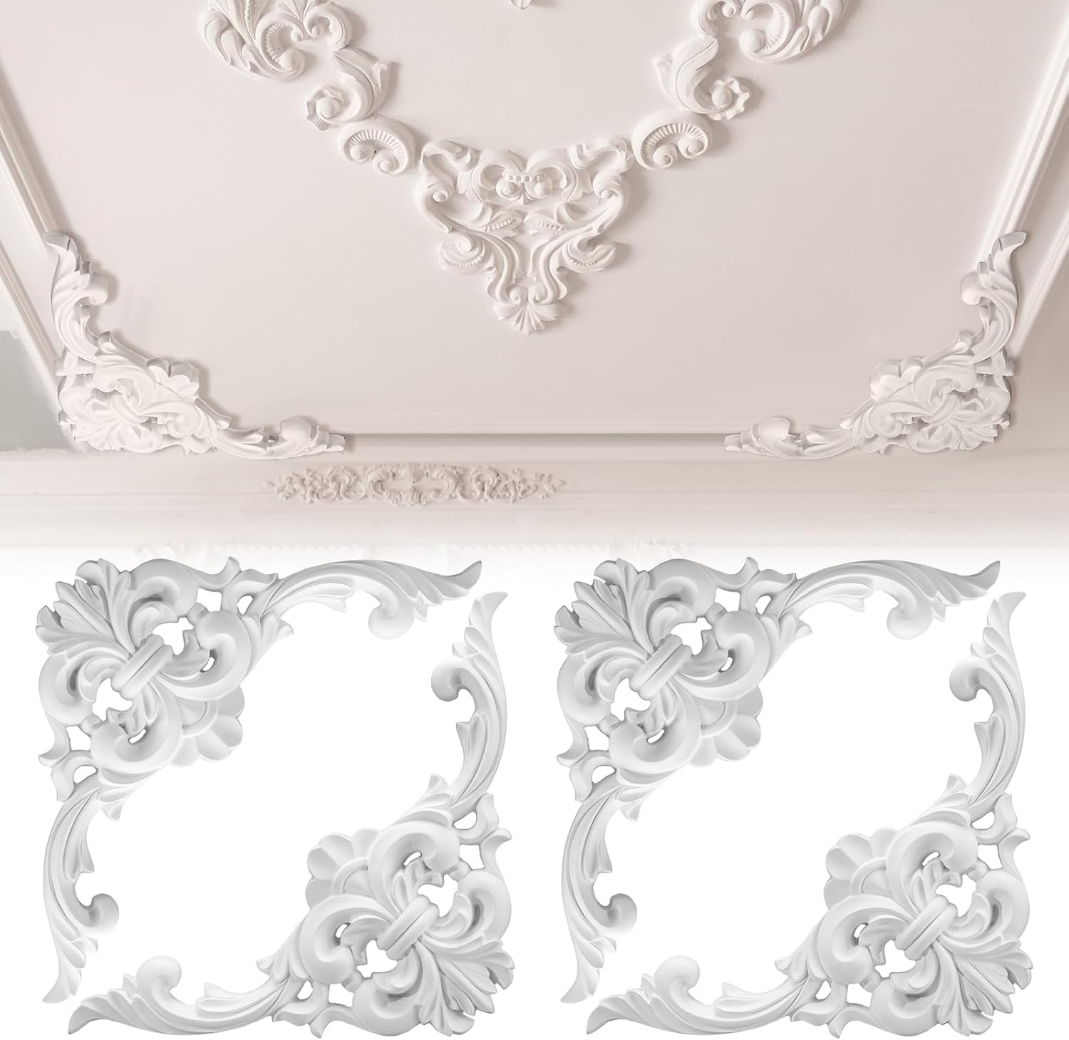 PU Ceiling Molding Kit Corner  - Flower Wall Panel 评论和价格