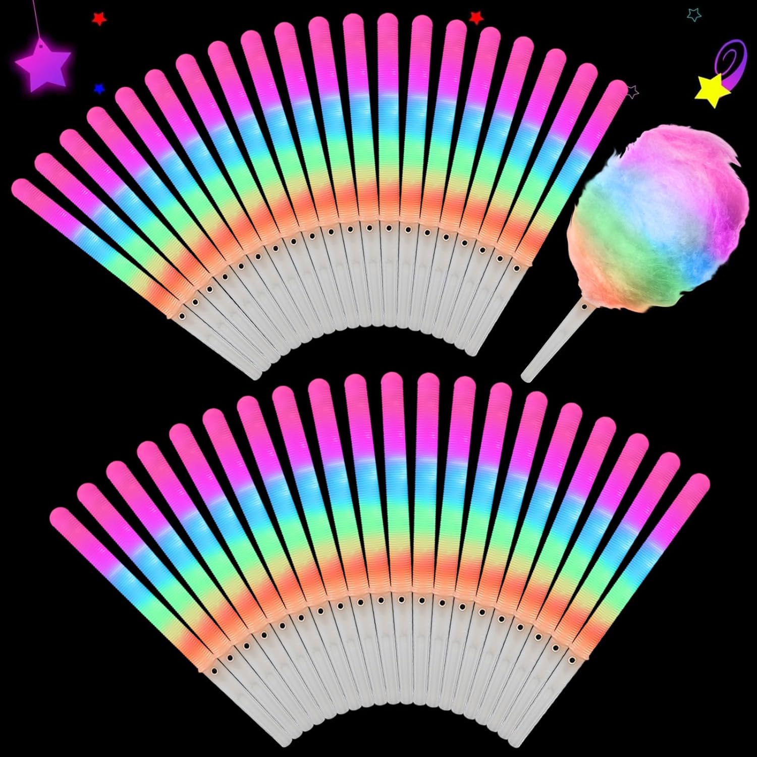 20pcs Colorful Flashing LED Co - Cotton Candy Cone 评论和价格