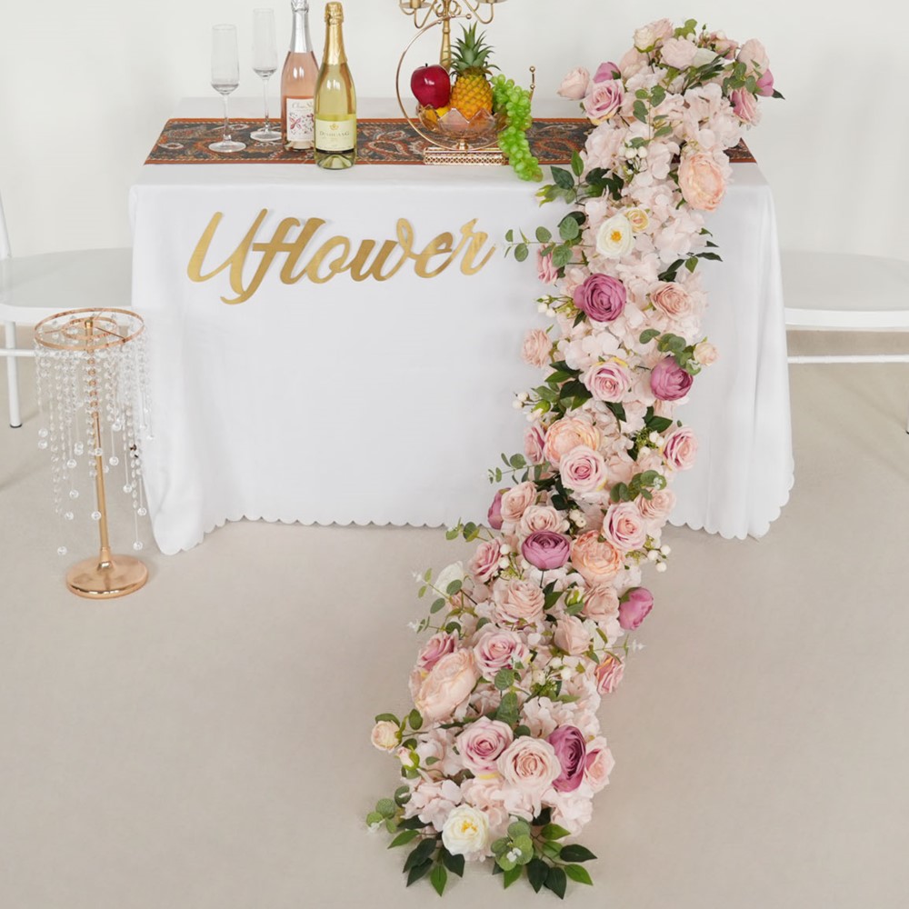 Uflower 200cm Pink Rose Hydran - Flower Wall Panel 评论和价格