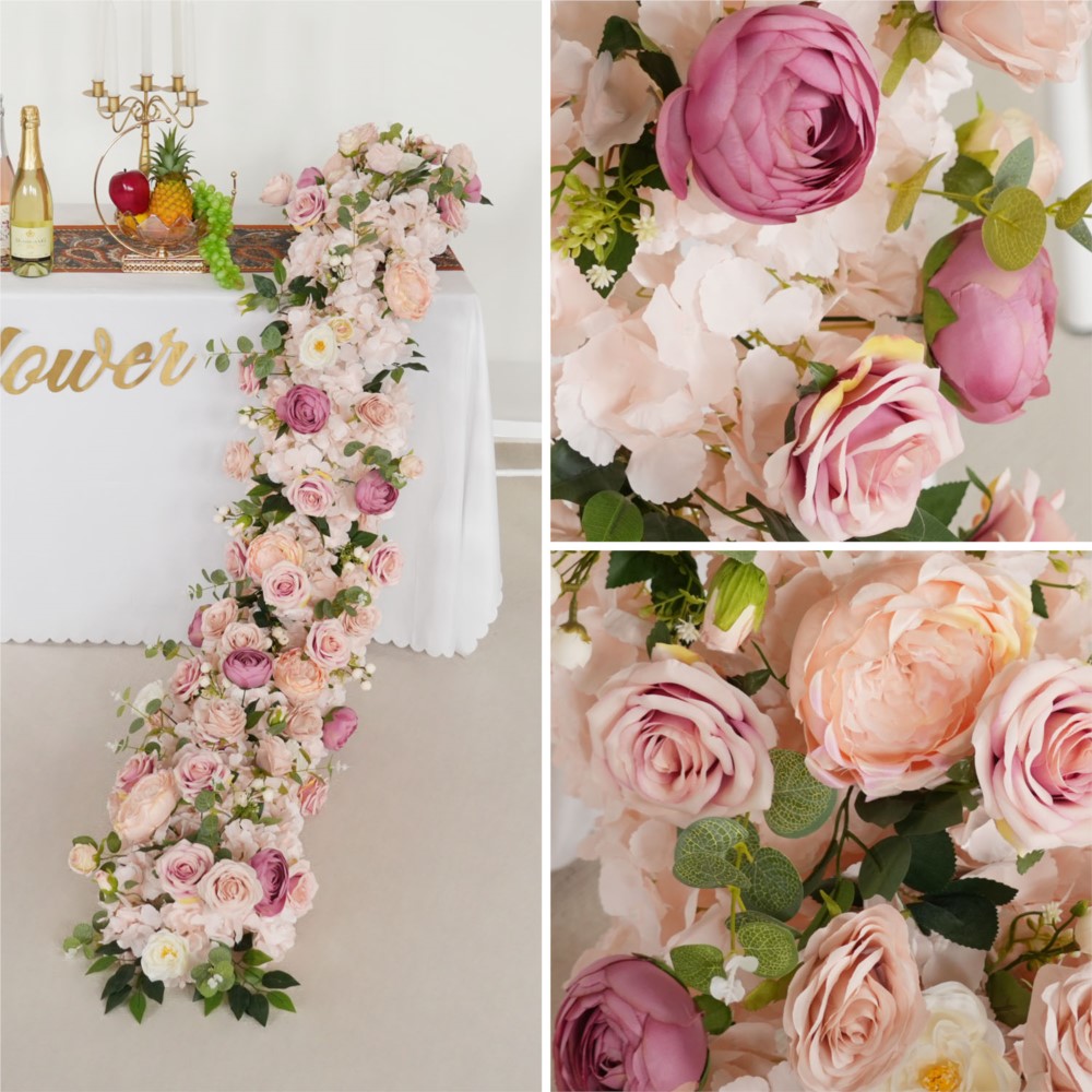 Uflower 200cm Pink Rose Hydran - Flower Wall Panel 评论和价格