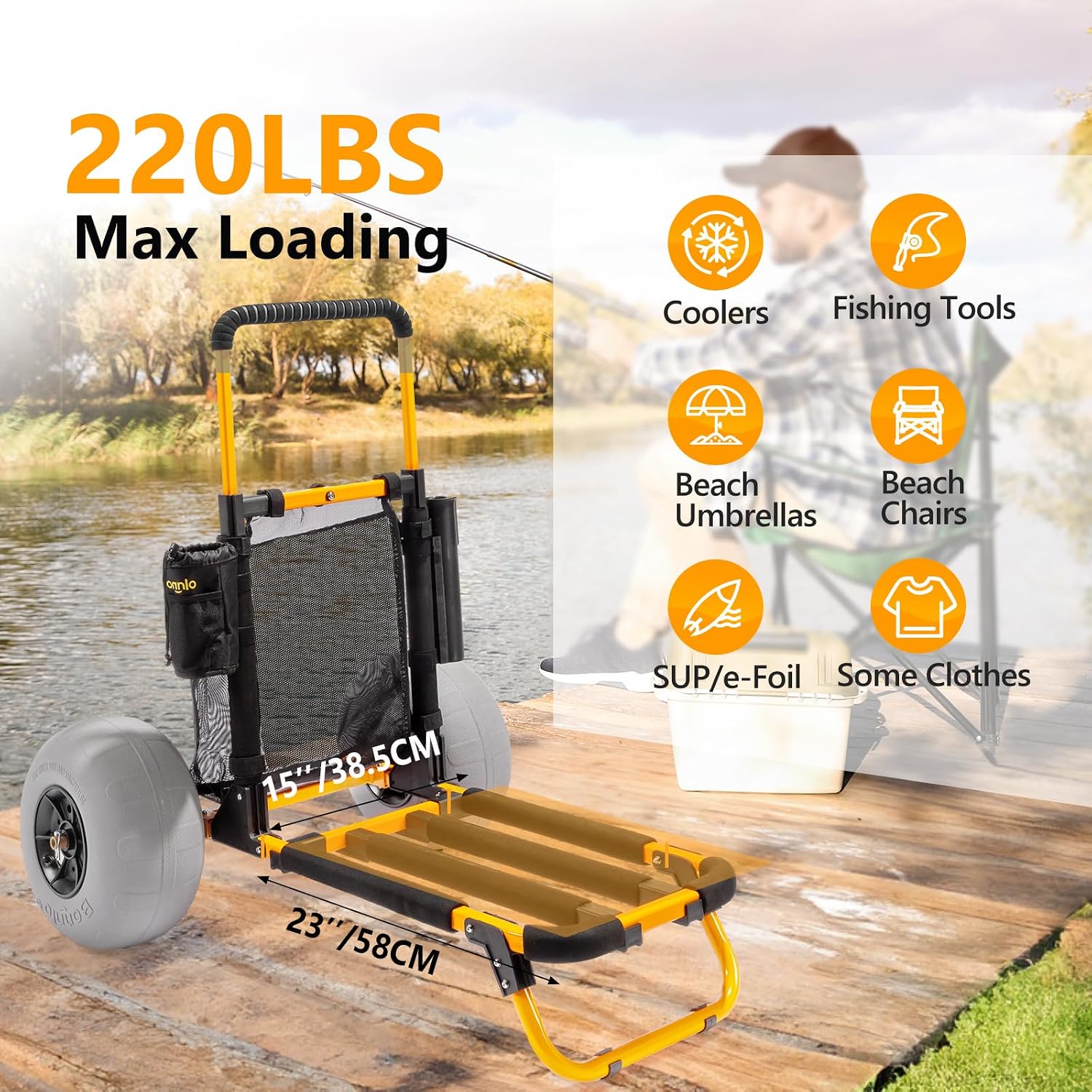 Bonnlo Beach Fishing Cart, Bea - Balloon Pump Hand 评论和价格