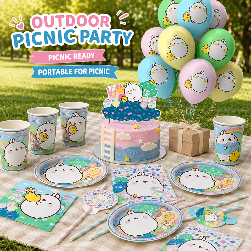 Molang Cartoon Themed Party Su - Paper Straw Color 评论和价格
