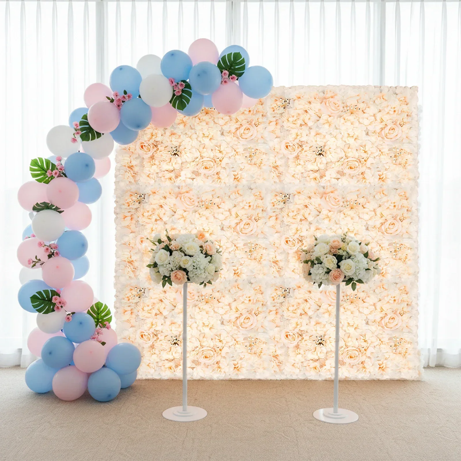 6 PCS 60*40cm Artificial Flowe - Flower Wall Panel 评论和价格