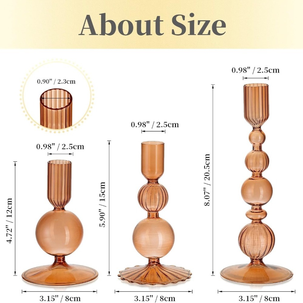 Christmas‑Themed Glass Candle  - Centerpiece Stick 评论和价格