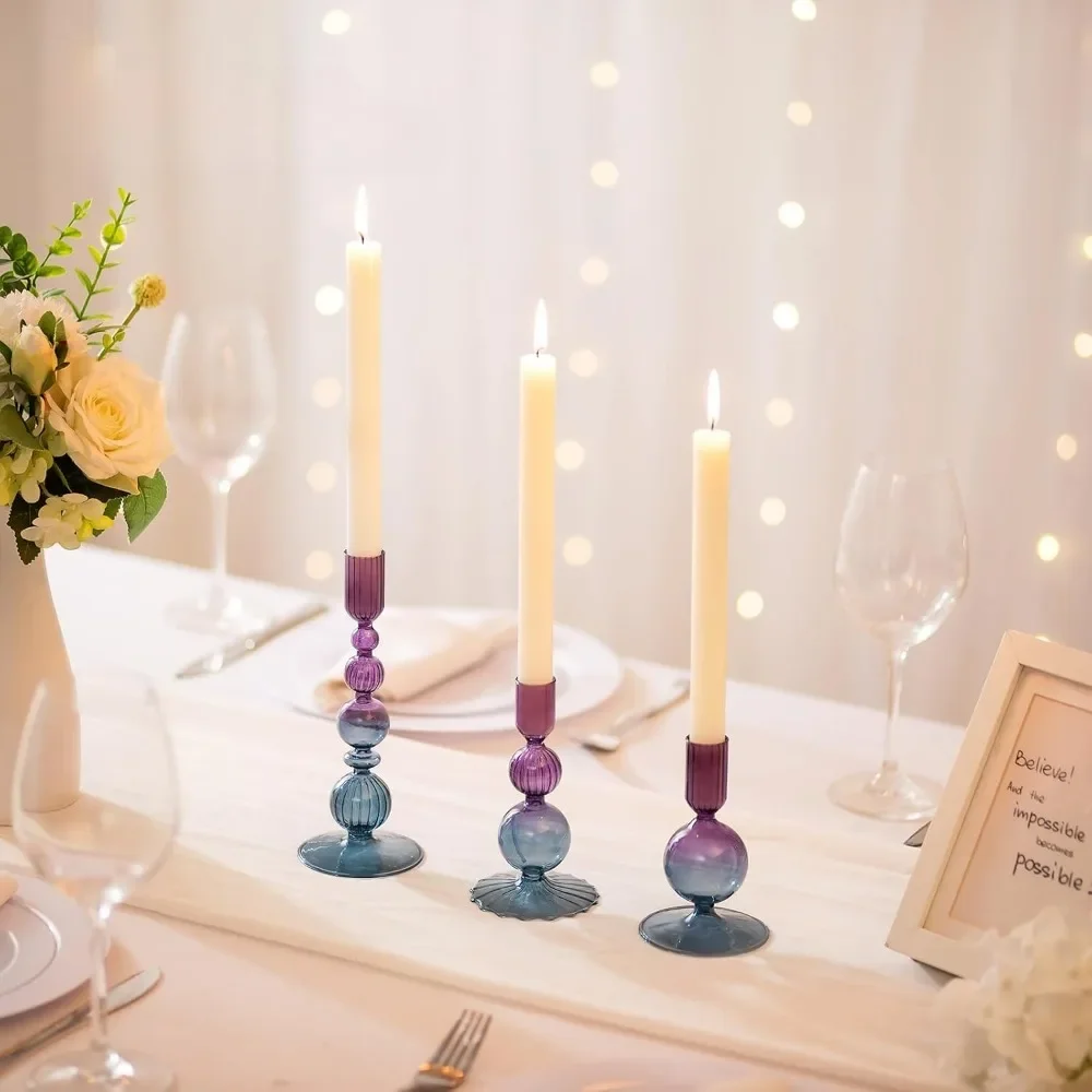 Christmas‑Themed Glass Candle  - Centerpiece Stick 评论和价格