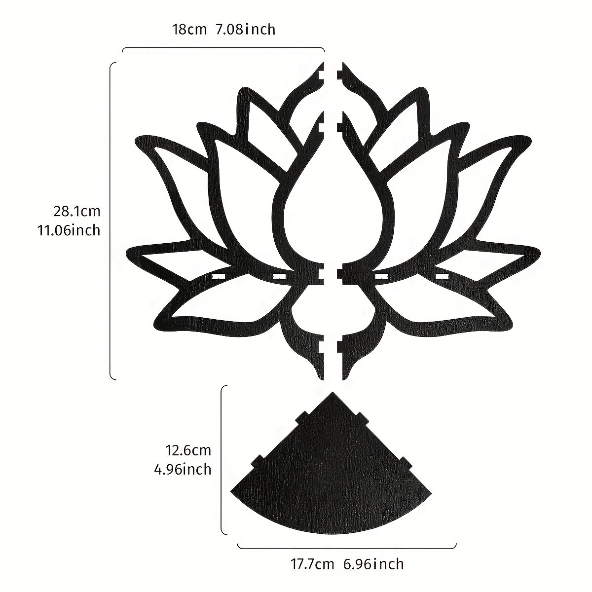 Lotus Corner Floating Shelf, H - Flower Wall Panel 评论和价格